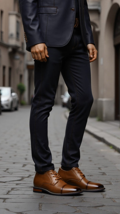 Men's Dress Shoes Fashion Comfortable 2025 Brand Leather Shoes Men