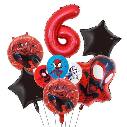 Mask Spider Hero Birthday Party Supplies Tableware Kit Plates Cups Tablecloth Backdrop Balloons Kids Party Decorations Favors