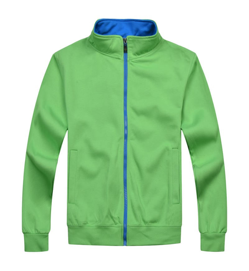 Cotton men's and women's standing collars, zippered jackets, spring and autumn cardigans, customized printing, logo embroidery