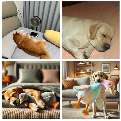 50cm Soft Colorful Duck Plush Toy for Cats Dogs Relax Pet Companion Anxiety-Relieving Dog Buddy Energy Release Gift for Pets