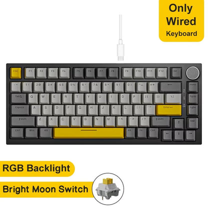 Teclado mecânico gamer Ajazz AK820/AK820Pro Bluetooth 5.1/sem fio/com fio, teclado customizado com botão selado de troca térmica