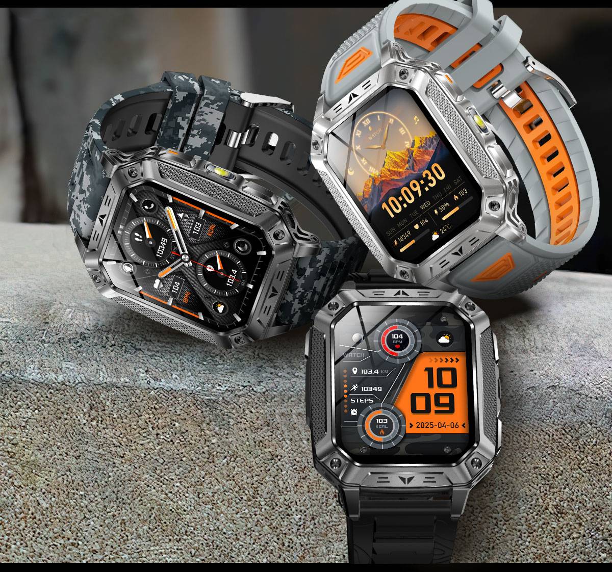 2026 Novo 1400mAh Bateria Grande Militar Ao Ar Livre 2.01 polegadas Smartwatch Masculino 10ATM À Prova D'água Chamada Bluetooth Relógio Inteligente Esportivo