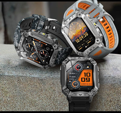 2026 Novo 1400mAh Bateria Grande Militar Ao Ar Livre 2.01 polegadas Smartwatch Masculino 10ATM À Prova D'água Chamada Bluetooth Relógio Inteligente Esportivo