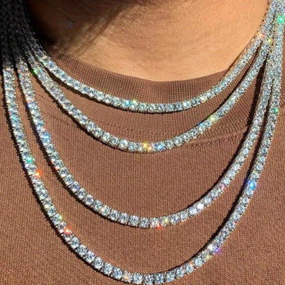 Colar de Tênis Hip Hop Bling Bling Joias de Festa para Homens Mulheres Concertos Festivais Presente Ideal para Fãs de Rapper e Criadores de Tendências