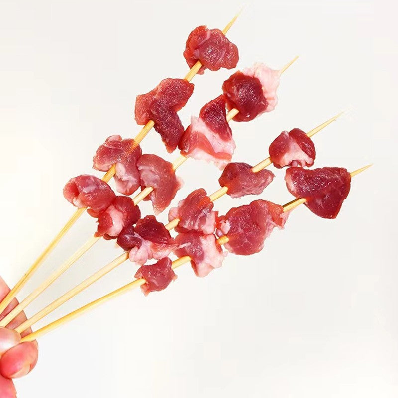 100pcs High Quality Bamboo Skewer Sticks Sturdy Disposable Barbecue Fruit Sticks Barbecue Party Buffet Food BBQ Tools Accessorie