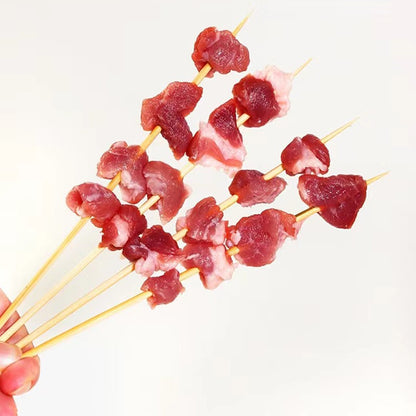 100pcs High Quality Bamboo Skewer Sticks Sturdy Disposable Barbecue Fruit Sticks Barbecue Party Buffet Food BBQ Tools Accessorie