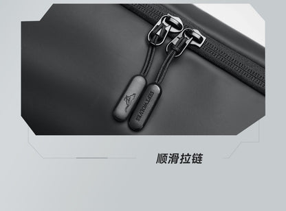 Septwolves Lightweight Men Shoulder Bag Leather Travel Messenger Bag 9.7-Inch Ipad Compartment Comfortable Widened Shoulder Pads