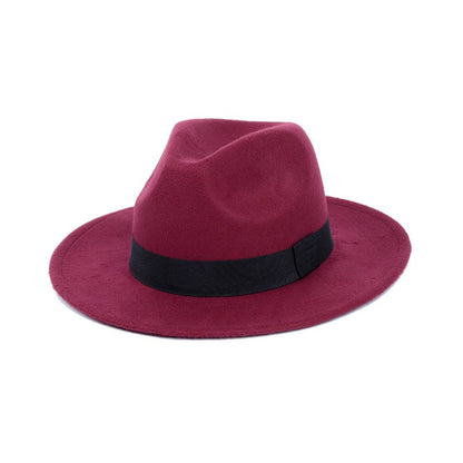 Topi Fedoras Musim Dingin Topi Jazz Klasik Felt Topi Fedora Panama Kasual untuk Pesta Putih chapeau luxe chapeu panama masculino