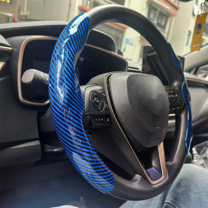 2025 New Car Steering Wheel Cover Carbon Fiber Turn Over Fur Universal 3PCS Round Steering Wheel Body Kit Interior Accessories