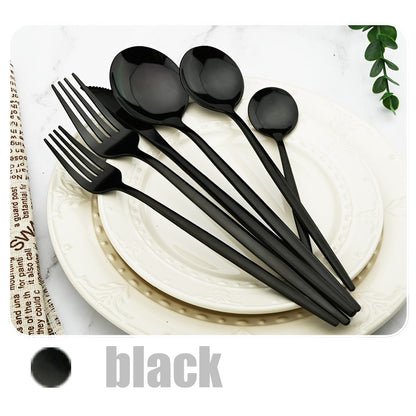 Conjunto de 16 talheres de aço inoxidável Verde Menta, facas, garfos, colheres de sobremesa para casa, jogo de talheres para cozinha