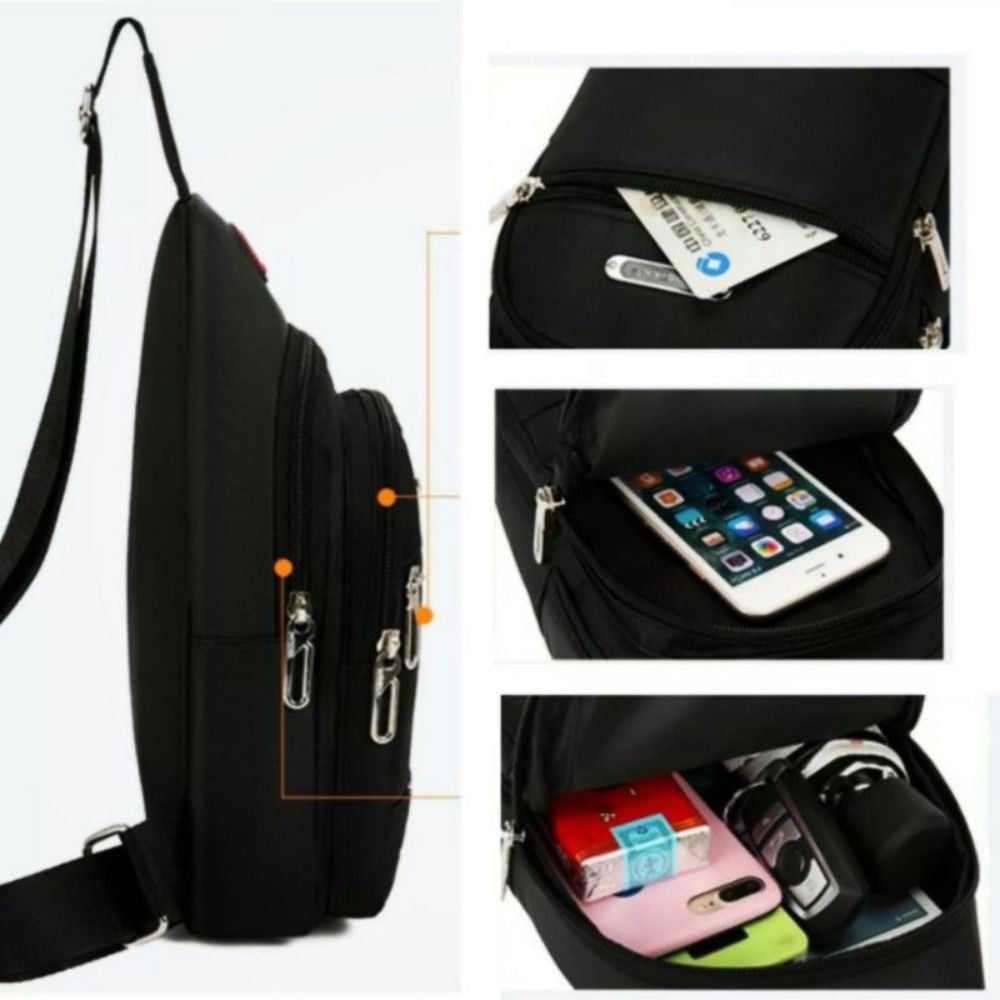 Black Grey Brown Men Messenger Bags New Rectangle Oxford Cloth Men Crossbody Bag USB Charge Shoulder Bag Male 3 Zipper Bag