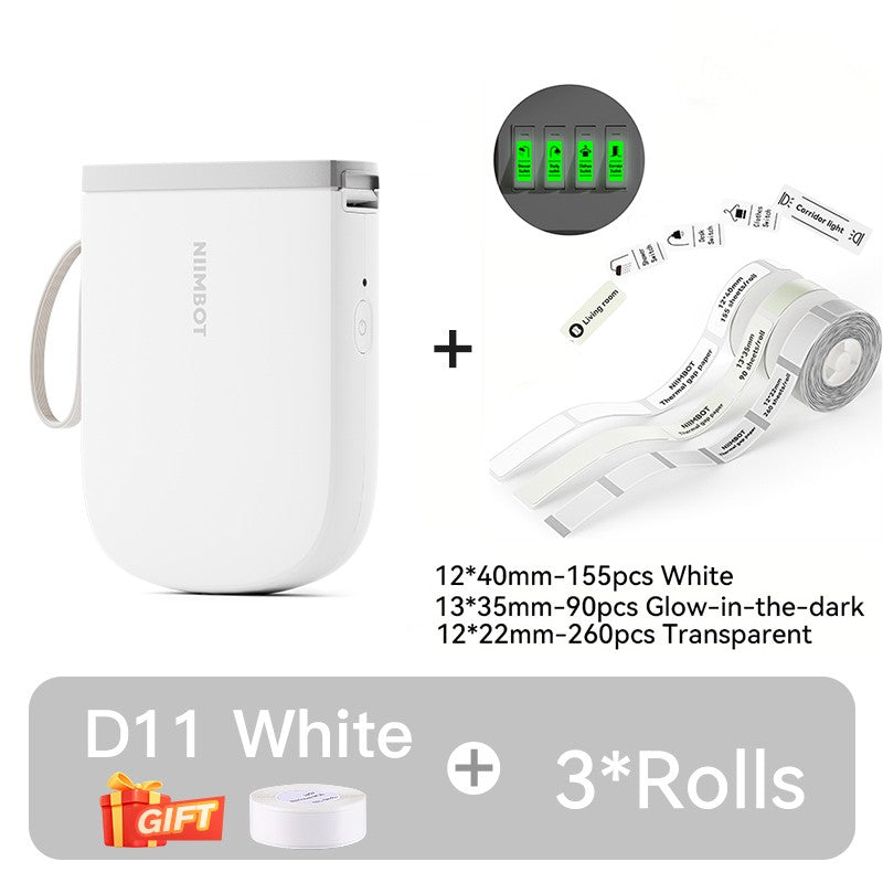 Mini Impressora de Etiquetas Portátil NIIMBOT D11 Nova Versão 300DPI Bluetooth Sem Fio Máquina de Etiquetas Impressora de Adesivos para Cozinha e Crachás