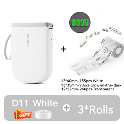 Mini Impressora de Etiquetas Portátil NIIMBOT D11 Nova Versão 300DPI Bluetooth Sem Fio Máquina de Etiquetas Impressora de Adesivos para Cozinha e Crachás
