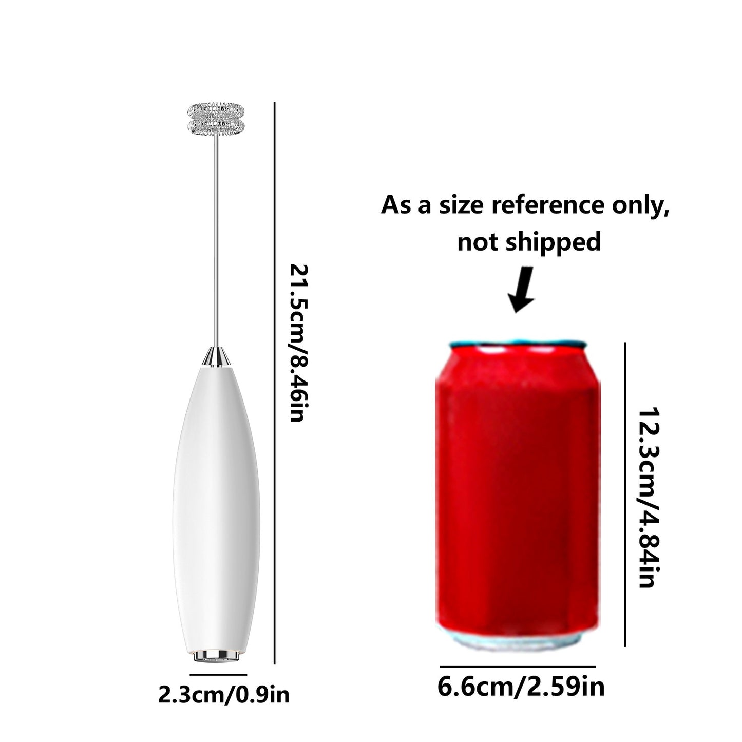 Espumador de Leite Potente para Cozinha, Batedor de Bebidas Portátil a Pilha para Café, Lattes, Cappuccino, Matcha – Ideal para Presente