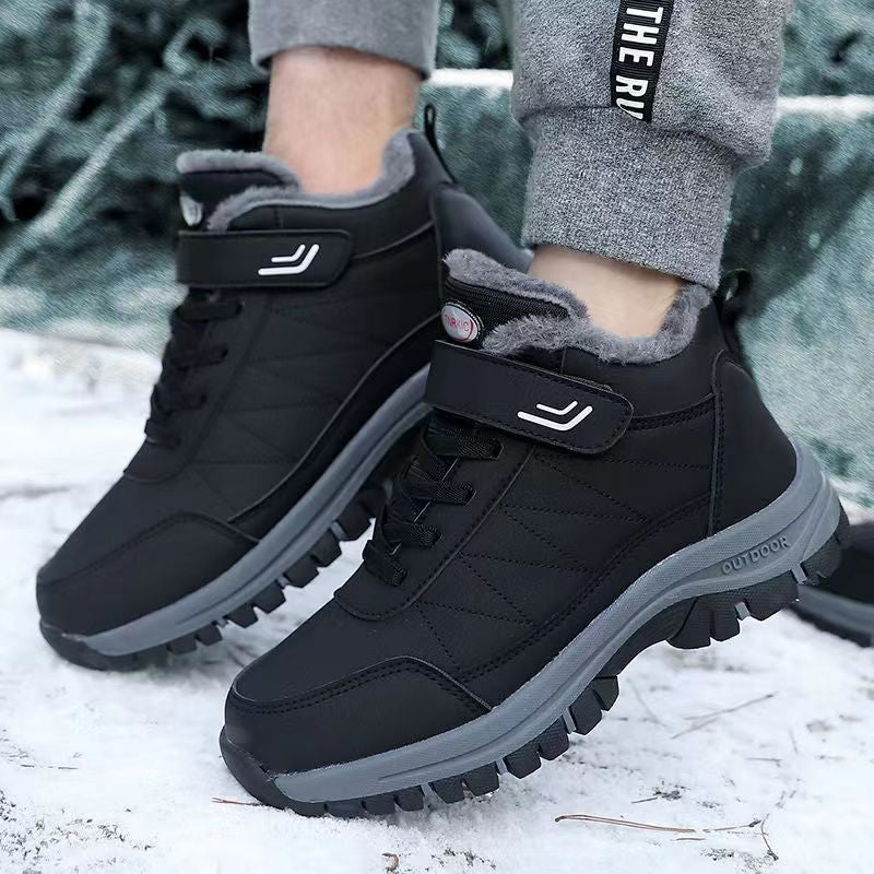 Winter velvet men's shoes Top Quality Casual Snow Boots Waterproof Warm Men boots Outdoor male Trekking Sneaker Botas Zapatos