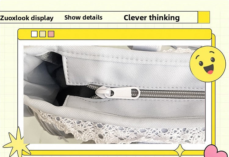 New Japanese Style Transparent Crossbody Bag Cute Candy Color Commuting Shoulder Bag for Girls Simple and Casual Texture Ita Bag