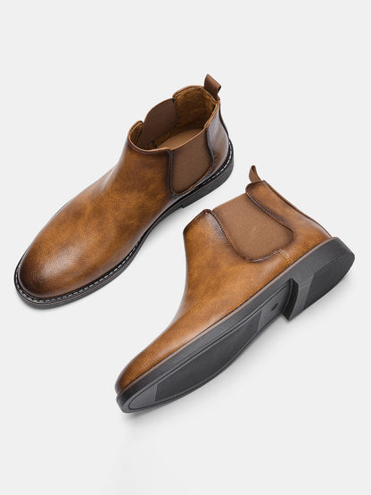 40~46 Botas Masculinas Chelsea Boots Marca Retrô Confortável Moda Masculina
