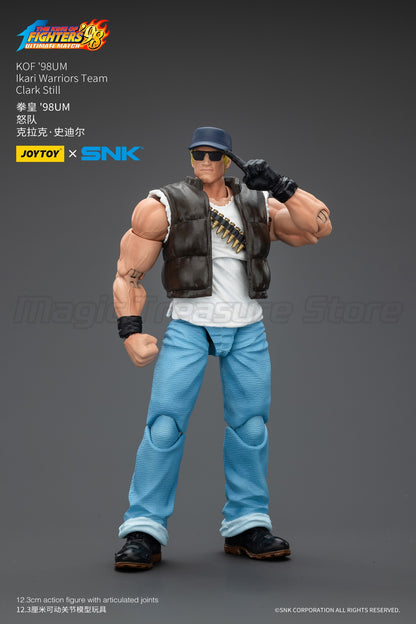 ?MT?JOYTOY Boneco de Ação 1/18 SNK KOF'98UM Ikari Warriors Team Ralf Jones Clark Still Leona Heidern Modelo de Brinquedo Presente