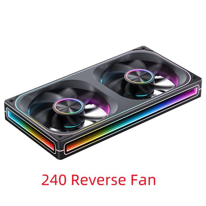 JONSBO ZA-120/240/360 Computer Case Fan 12CM 5V ARGB 120mm Monolithic Structure Water-Cooled Fan  PWM Forward/Reverse Fan Kits