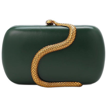 Metal Snake Matching Clutch Bag For Women Highclass Smooth Designer Evening Bags Purses Clutch Party Chain Shoulder Handbags