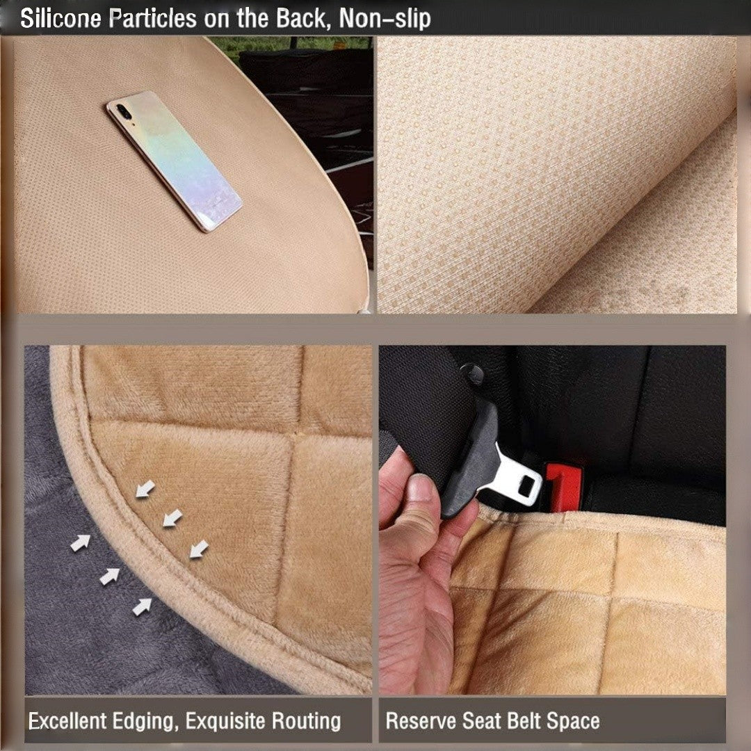 1Pc Soft Car Seat Cover Winter Warm Plush Automotive Seat Cushion Anti Slip Universal Auto Seat Protector