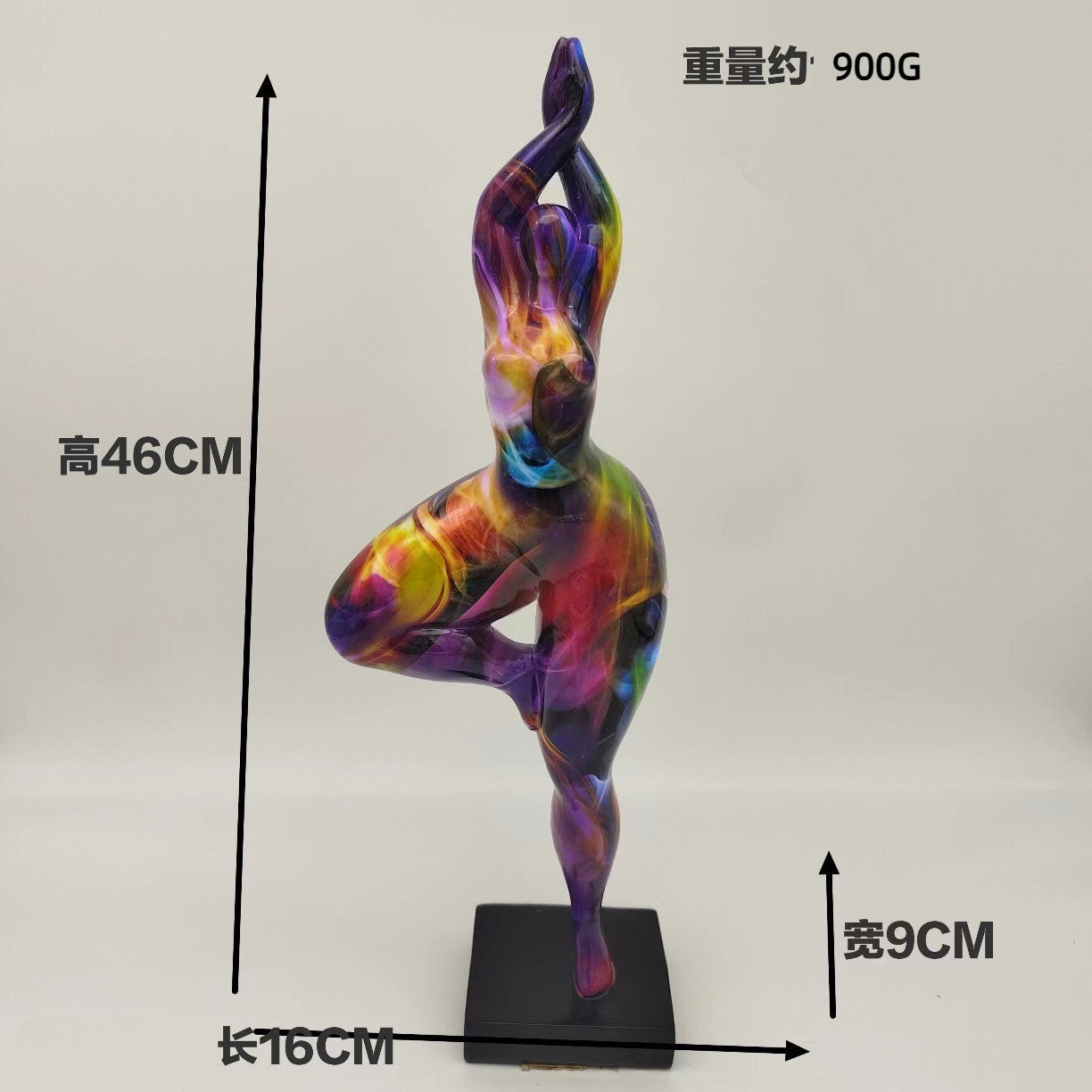 Europe Resin Decoration Home Wine Cabinet Ornaments Action Figures Statue Graffiti Yoga Weight Loss Woman Living Room Decor New
