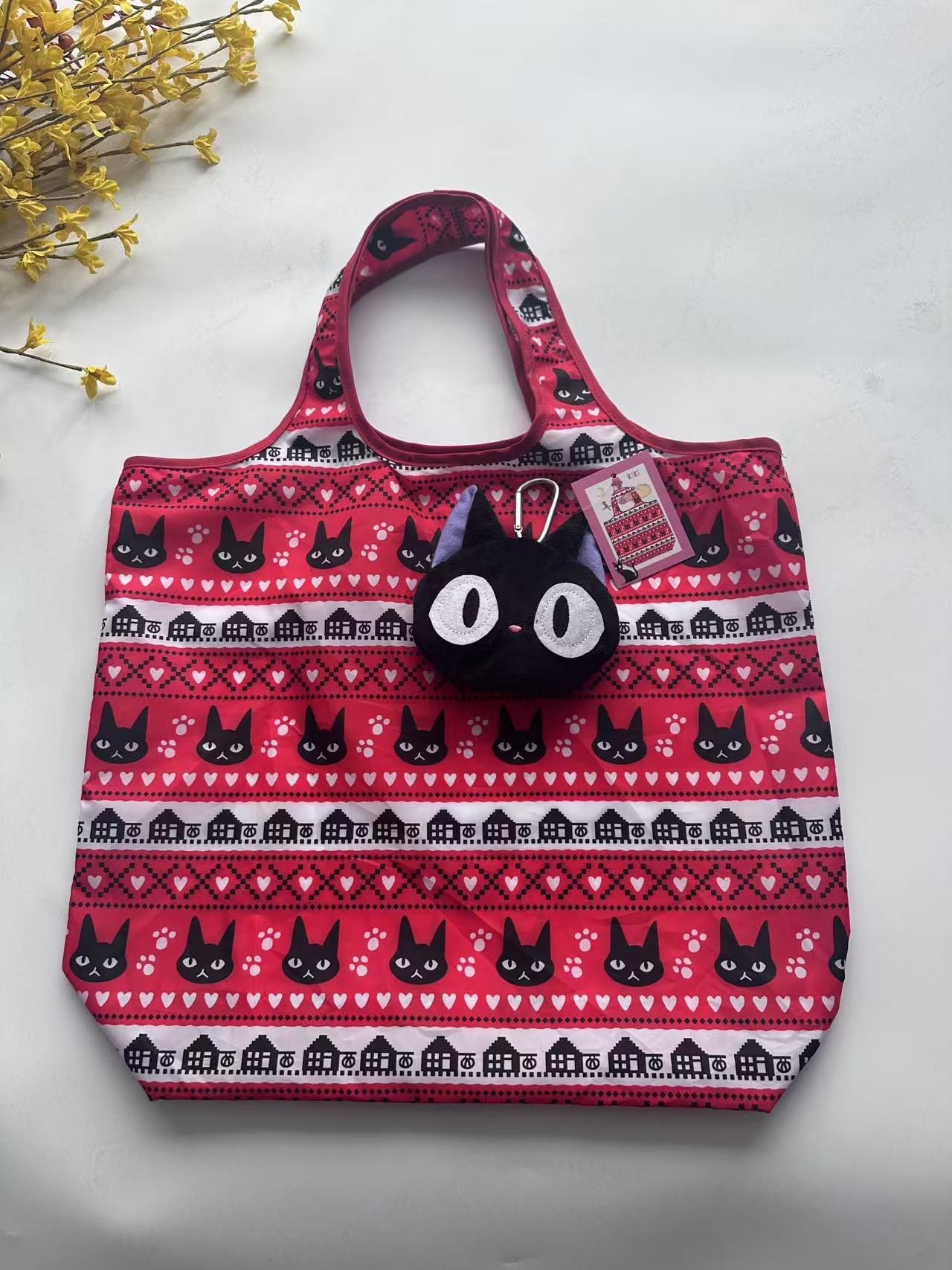 Cartoon Foldable Shopping Bags Thick Nylon Large Tote Reusable Polyester Portable Shoulder Women's Handbags Folding Pouch