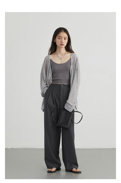 CHIC VEN Women's Cardigan New V-neck Long Sleeved Female Shirt Female Jumpers Sun Protection Woman Top Spring Summer 2024