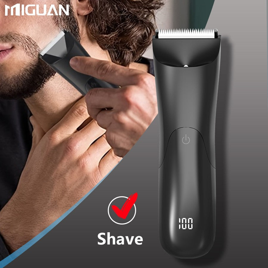 Men's body trimmer, electric shaver, electric inguinal and hair trimmer, ceramic blade male hygiene shaver trimmer