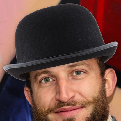 Casual Black Hat Christmas Bowler Hat Bowler Derby Hat For Men Women Fashion Party Formal Fedora Costume Unisex Soft Hat