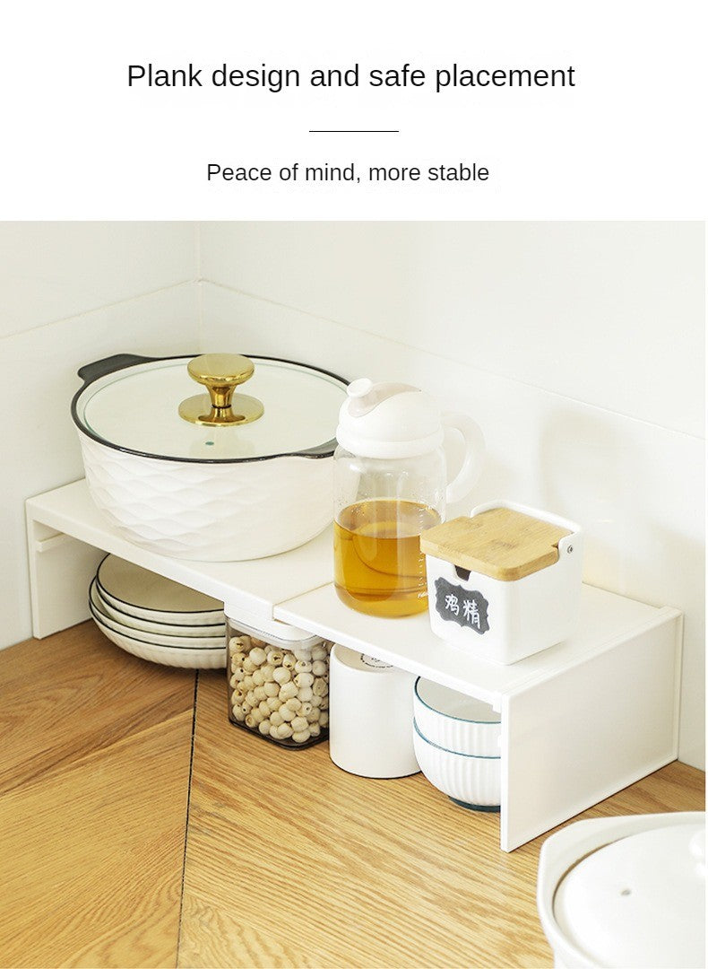 Kitchen Cupboard Organizer Retractable Cabinet Shelf Seasoning Bottle Spice Rack Dish Shelf Kitchen Accessories Storage Rack