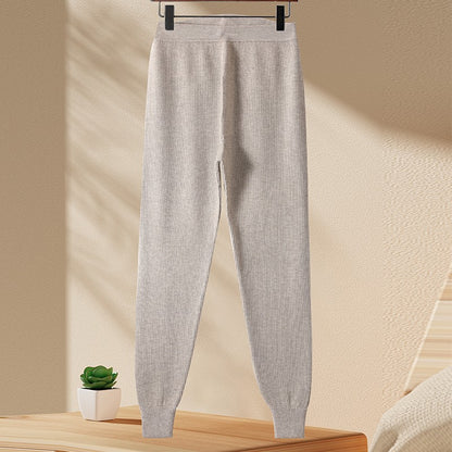 Men's Pull Wool Underwear Pants High Waisted Elastic Thermal Tights Leggings Warm Fleece Inner Wear Underpants Man Clothing