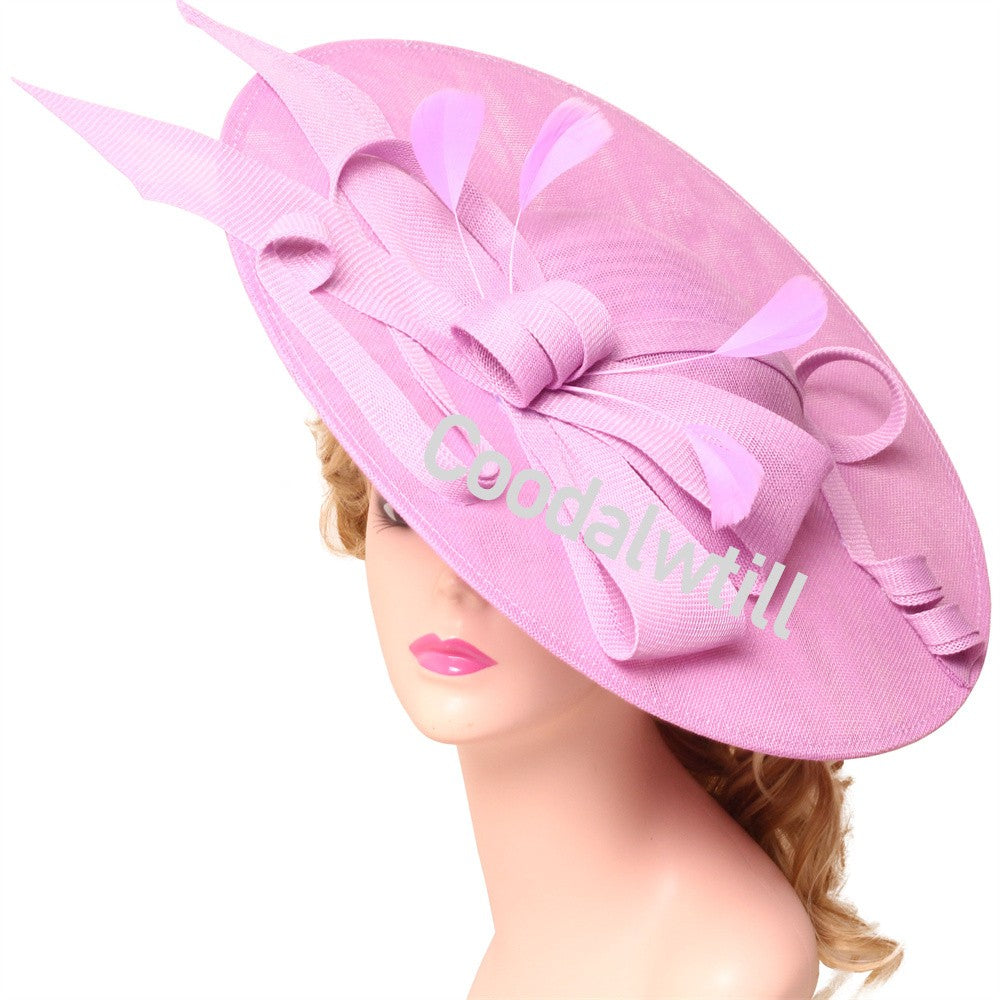 Royal Ascot Big Fascinator Hats Headband Ladies Church Kentucky Derby Headpiece Ladies Race Fashion Hair Accessories Bride Hats
