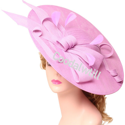 Royal Ascot Big Fascinator Hats Headband Ladies Church Kentucky Derby Headpiece Ladies Race Fashion Hair Accessories Bride Hats