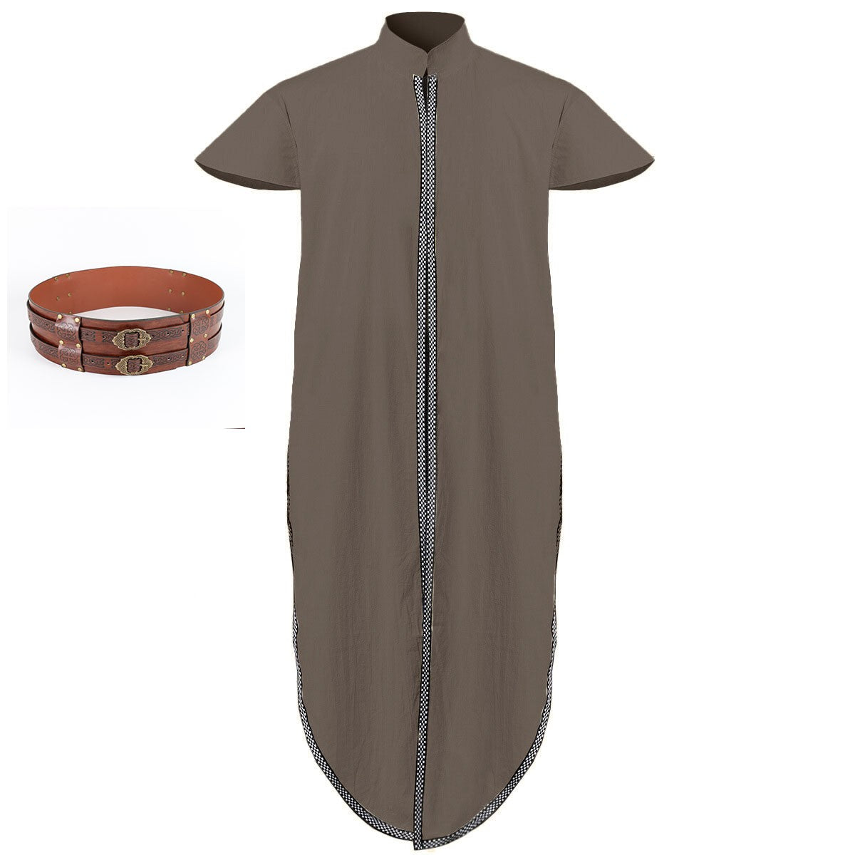 Long Tunic Jerkin Vikings Men's Tarbard Surcoat Medieval Renaissance Costume Shirt Coat Vest Outfit Tabard Costume For Adult