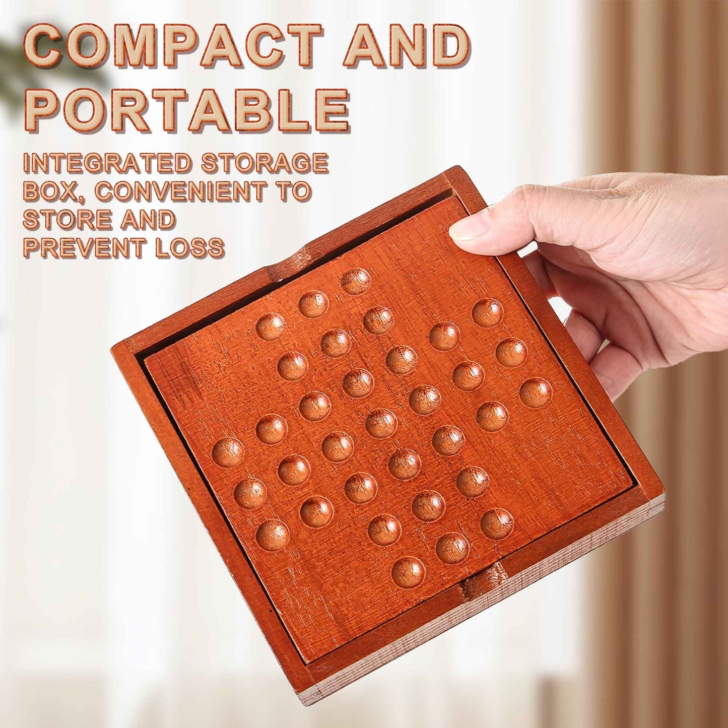 AIUAZA Wooden Independent Single Noble Chess Children's Educational Desktop Game Classical Peg Solitaire Toys Wholesale