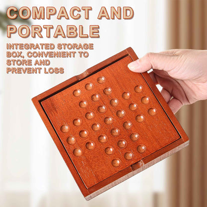 AIUAZA Wooden Independent Single Noble Chess Children's Educational Desktop Game Classical Peg Solitaire Toys Wholesale