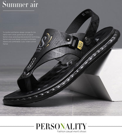 Brand Men's Sandals Summer Soft soled Anti slip Beach Shoes Male  Outdoor comfortable Men slippers Luxury High Quality sandalias
