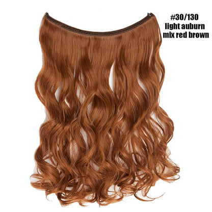 BENEHAIR Cabelo Sintético com Fio Invisível Sem Clipes Extensões de Cabelo Linha Secreta de Pesca Apliques de Cabelo Falso Para Mulheres