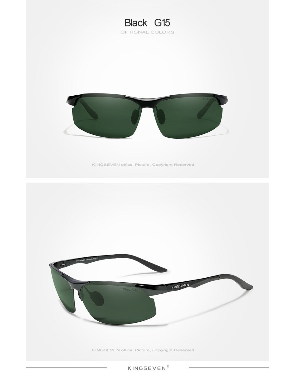 Genuine KINGSEVEN Polarized Men Aluminum Sunglasses Driving Mirror Lens Male Sun Glasses Aviation Women For Men Eyewear 9126