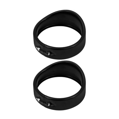 Anel de Acabamento do Farol de 7'' para Motocicleta + Capa de Luz de Neblina de 4.5'' + Anel de Acabamento do Pisca Estilo Visor para Harley Touring Road King Softail