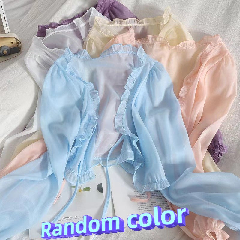 Women Thin Coat Casual Lace Bow Summer Sun Protection Clothes Female Cardigan Shirt Clothing Tops Blouse for Lady Covers Blusa