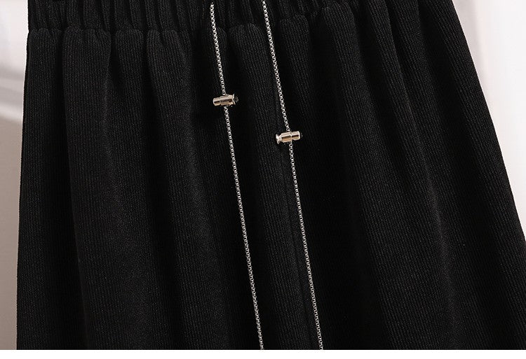 Women's New Style High-Waist Plus Size Skirts Elastic Waist Solid Wrap Buttocks Autumn Winter 2025 Versatile Straight Leg Skirt