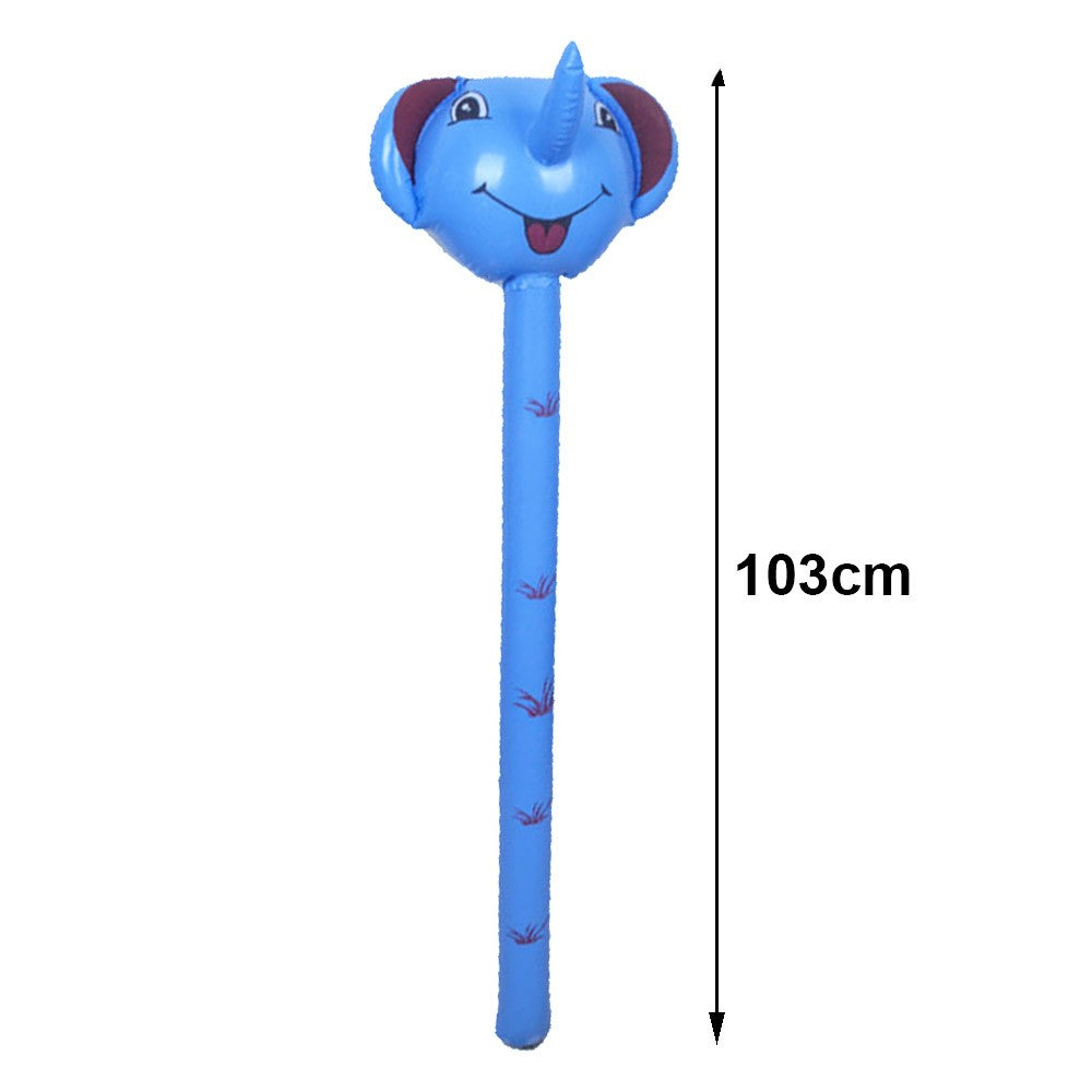 1/3/5pcs Inflatable Animal Theme Horsehead Stick Cowboy Giraffe Elephant Unicorn Cartoon Animal Baby Birthday Party Supplies