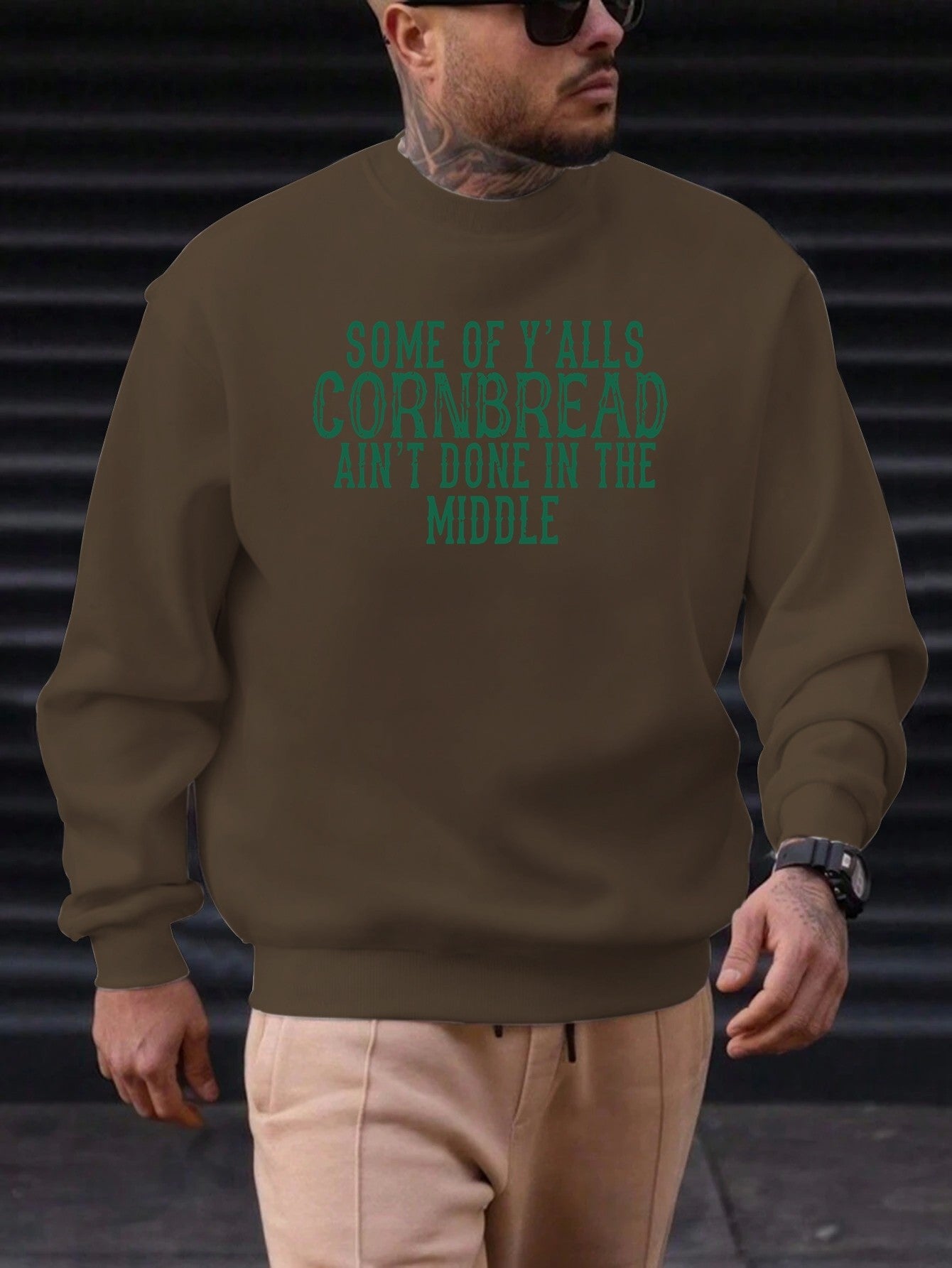 2025 New Sweatshirt For Men'sEnglish Font Pattern Printing Cotton Round Neck Fashion Casual High Quality Daily Top Clothing