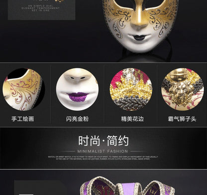 New European and American painted masks for Halloween dance parties - high - end Venetian masks for Italian ladies' performances