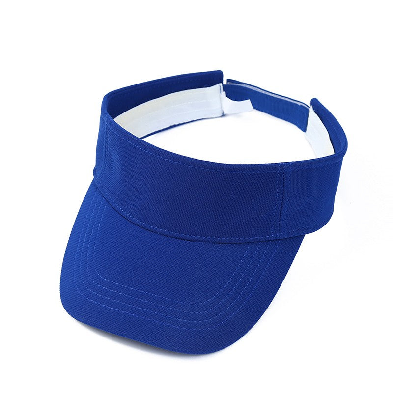 Men Women's Summer Sun Visor Hats Empty Top Solid Cotton Outdoor Sports Beach UV Protection Caps