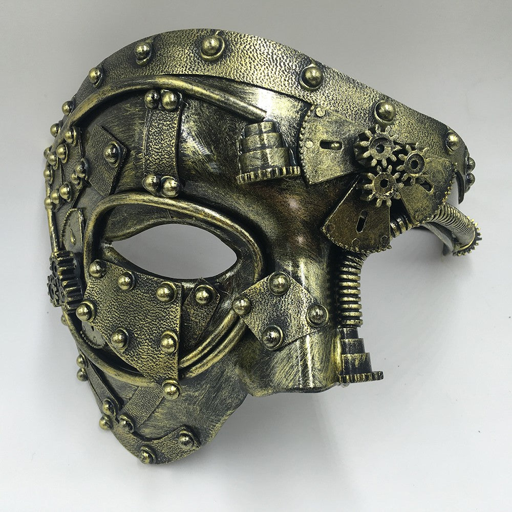 Steampunk  Phantom Masquerade Cosplay Medieval Retro Mask Ball Half Face Men Punk Costume Halloween Party Costume Props