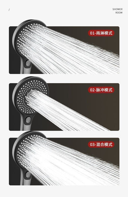 135mm Large Flow High Pressure Shower Head 3 Modes Adjustable Spray Nozzles Water Saving Showerhead Faucet Bathroom Accessories