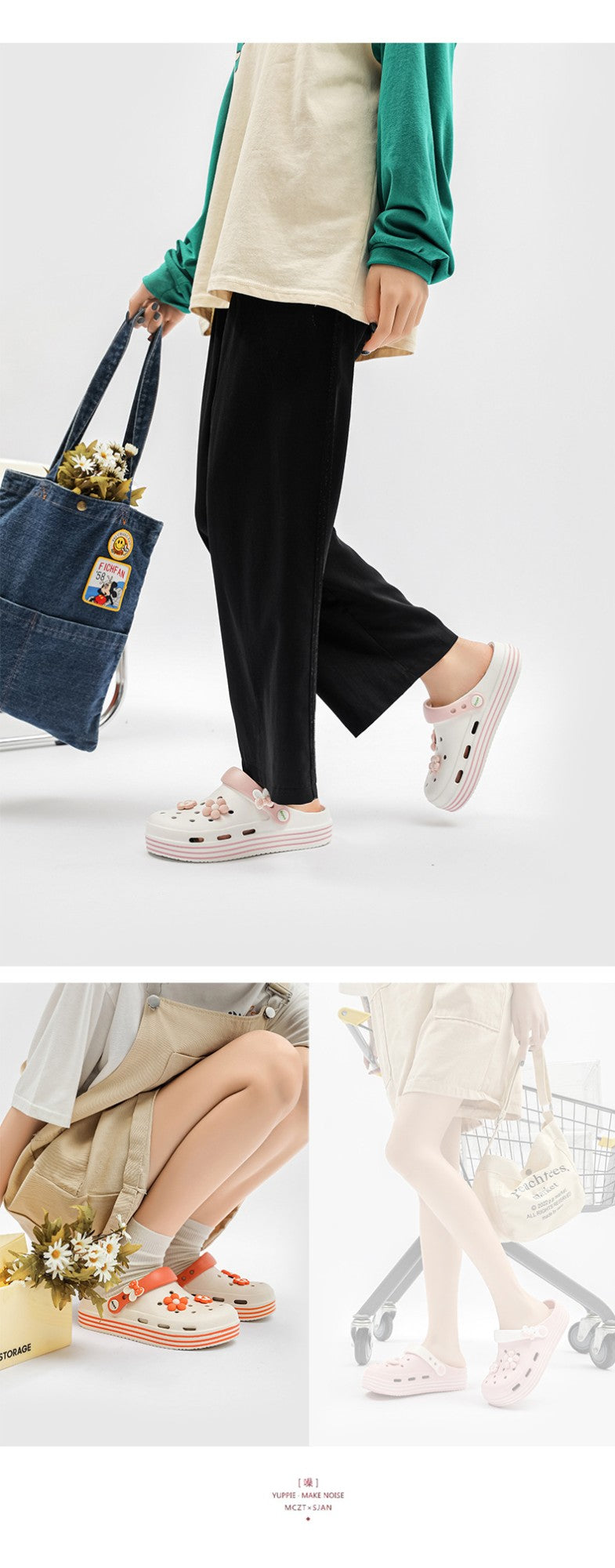 Women's Cute Platform Garden Clogs, Solid Color Closed Toe Non-slip Sandals, Indoor & Outdoor Slides